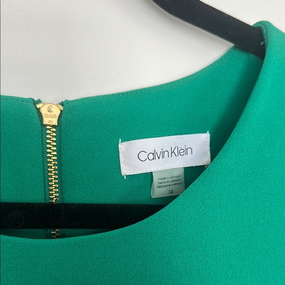 Calvin Klein Green Ruffled Sheath Mini Dress 14 - Picture 4 of 8